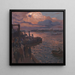 Port de Hambourg au crépuscule - Friedrich Kallmorgen — kehystetty taideteos seinällä