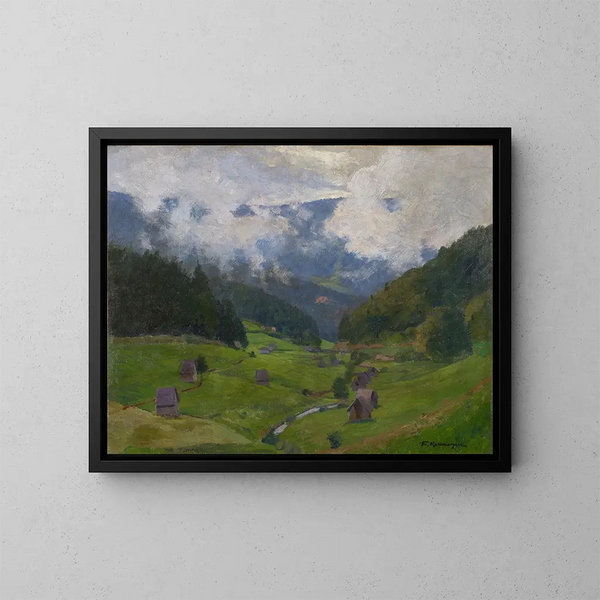 La vallée de Raumnzach - Friedrich Kallmorgen — kehystetty taideteos seinällä