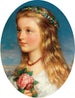 Portrait d'une fille avec des fleurs et des roses - Friedrich Krepp — näkymä teoksesta