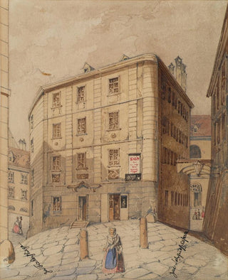 Friedrich Leibold - Der Weg zur Fischerstiege beziehungsweise zur SalzgriesKaserne in Wien.webp