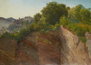 Friedrich Loos - Blick vom Salzburger Mnchsberg auf die Festung Hohensalzburg.webp
