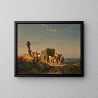 Friedrich Voltz - Returning Home from the Hay Harvest at Sunset.webp