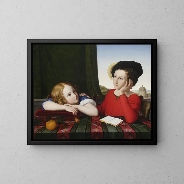 Portrait d'enfance de Wieczysław Potocki et Konstanty Potocki - Friedrich Wilhelm Schadow — kehystetty taideteos seinällä