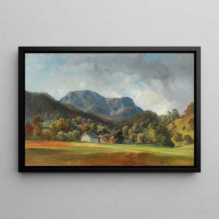 Friedrich Zeller - Blick auf den Sandling von Altaussee aus.webp