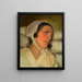 Antonie Amerlingin sairaalavuoteellaan, taiteilijan puoliso - Friedrich von Amerling — kehystetty taideteos seinällä