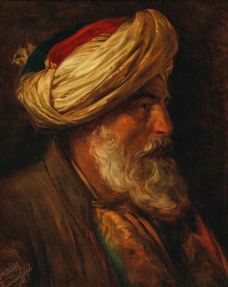 Friedrich von Amerling - Portrait of an Oriental Man in Profile a Turk.webp