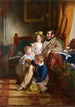 Rudolf von Arthaberin ja hänen lastensa Rudolfin, Emilien ja Gustavin - Friedrich von Amerling — näkymä teoksesta