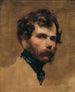Autoportrait à la cravate bleue - Friedrich von Amerling — näkymä teoksesta