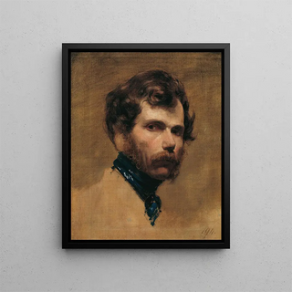 Friedrich von Amerling - Selbstportrt mit blauer Halsbinde.webp