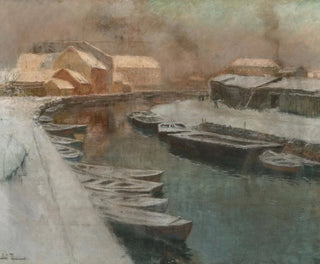 Canal en hiver - Frits Thaulow — näkymä teoksesta