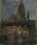 Illallinen Dieppen kaupungissa - Frits Thaulow — näkymä teoksesta