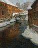 Akerselven-maalaus - Frits Thaulow — näkymä teoksesta