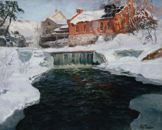 La nouvelle fabrique de Lillehammer - Frits Thaulow — näkymä teoksesta