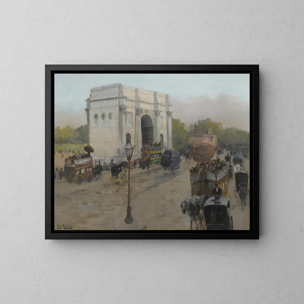 Arc de triomphe de Marble Arch, Lontoo - Frits Thaulow — kehystetty taideteos seinällä