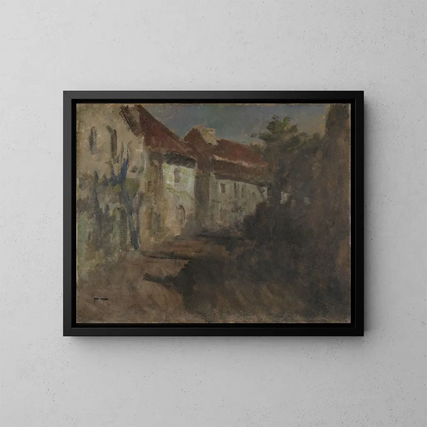 Kuun valosta Dieppessä - Frits Thaulow — kehystetty taideteos seinällä