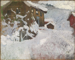Norjan talvimaisema - Frits Thaulow — näkymä teoksesta