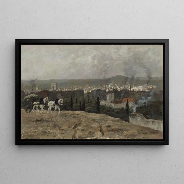 Pariisilaistyyppinen maalaus - Frits Thaulow — kehystetty taideteos seinällä