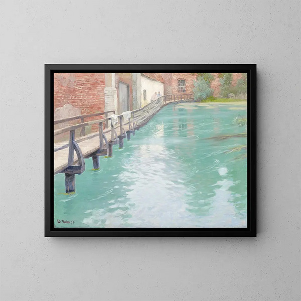 Les Moulins à Montreuil-sur-Mer, Normandie - Frits Thaulow — kehystetty taideteos seinällä