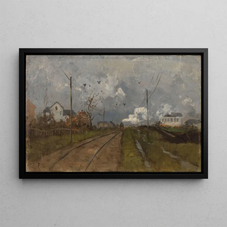 Frits Thaulow - The Train is arriving.webp