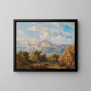 Fritz Bamberger - A View of Capo Miseno with Vesuvius in the Background.webp