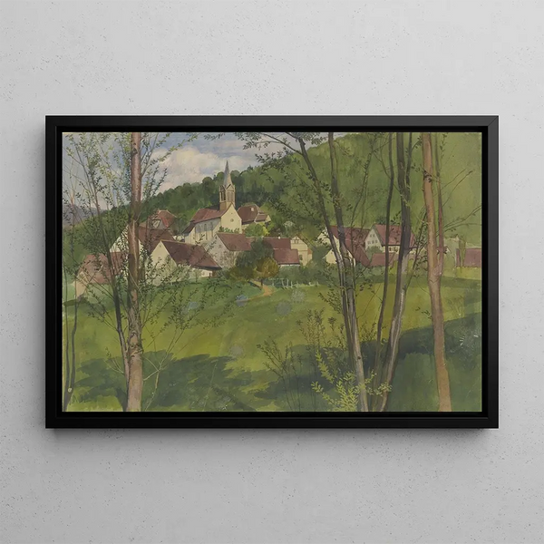 Fritz Boehle - Village at the hillside.webp