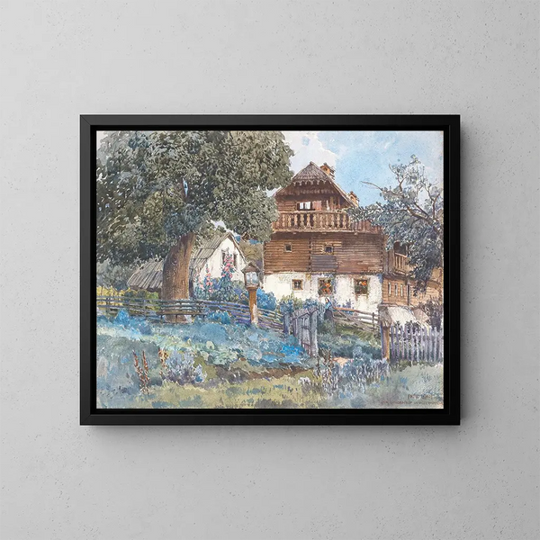 Le Lindenhof à Allerheiligen dans le Mühlkreis - Fritz Lach — kehystetty taideteos seinällä