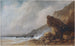 Kallioinen rannikko myrskyssä - Gabriel Hippolyte Lebas — näkymä teoksesta