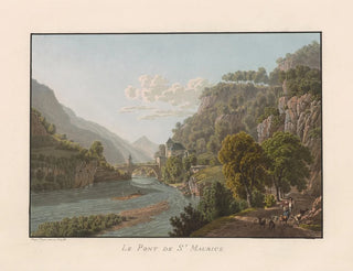 Le Pont de Saint-Maurice - Gabriel Lory le Jeune — näkymä teoksesta