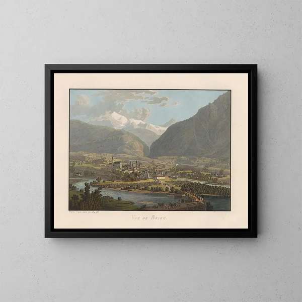 Vue de Brieg - Gabriel Lory le Jeune — kehystetty taideteos seinällä