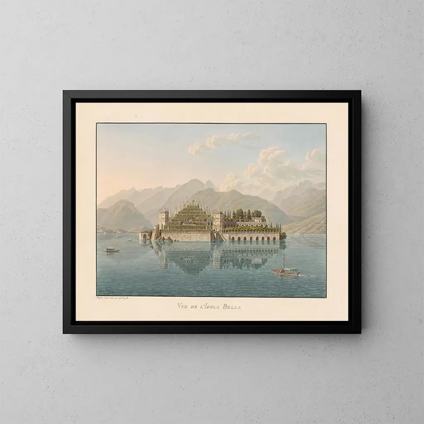 Vue de l'Isola Bella - Gabriel Lory le Jeune — kehystetty taideteos seinällä