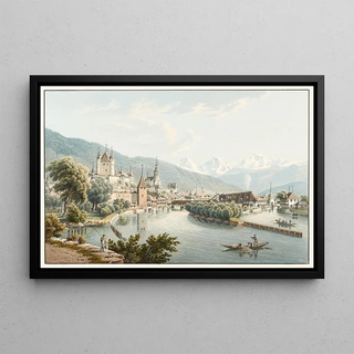 Gabriel Lory the older - Vue du chateau et de la ville de Thoune.webp