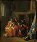 Korttipeli - Gabriel Metsu — näkymä teoksesta