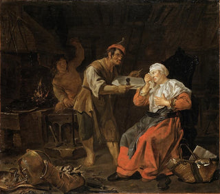 Gabriel Metsu - Old Woman in a Gossipchair.webp