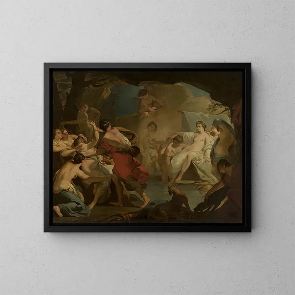 Le jugement de Diane sur la nymphe Callisto - Gaetano Gandolfi — kehystetty taideteos seinällä