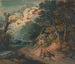 maisemasta, jossa hahmo ratsastaa aasin - Gainsborough Dupont — näkymä teoksesta