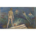 Maalauksen jäljennös Poikia uiskente - Edvard Munch