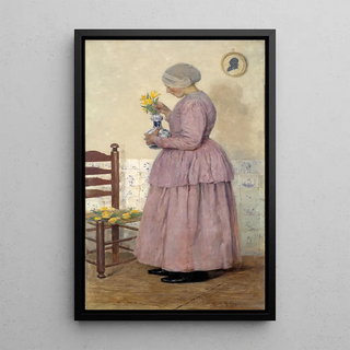 Gari Melchers - Arranging the Tulips.webp