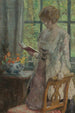 Nuori nainen lukemassa - Gari Melchers — näkymä teoksesta