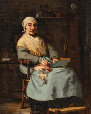 Gaston Clari - Portrait of the grand mother of the artist.webp