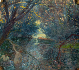 Baignade dans le bassin en canoë - Gaston La Touche — näkymä teoksesta