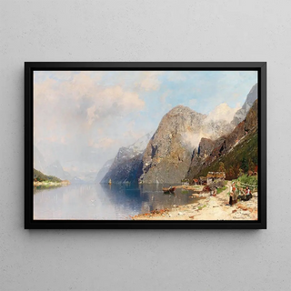 Georg Anton Rasmussen - A fjord landscape.webp