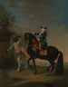 Keisarin Elisabeth I:n Venäjän keisarinna 1709-1762 ratsastamassa hovipojan kanssa - Georg Christoph Grooth — näkymä teoksesta