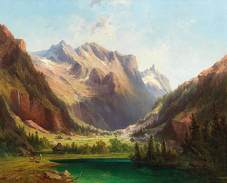 Georg Geyer - The Stappitzersee near Mallnitz Carinthia Sauleck Klberspitze and Seebachalpe.webp