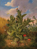 Suuri still life of thistle with meadow flowers and butterflies - Georg Seitz — näkymä teoksesta