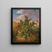 Suuri still life of thistle with meadow flowers and butterflies - Georg Seitz — kehystetty taideteos seinällä