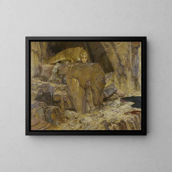 La Sphinx - Georg von Rosen — kehystetty taideteos seinällä