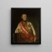 Andreas Hadik von Futak kreivi 1710-1790:n muotokuva, jossa on Marie-Therèsin sotilasorden tähti rinnassa - Georg Weikert — kehystetty taideteos seinällä