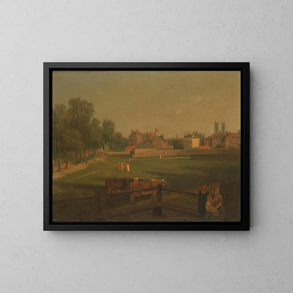 Vue occidentale d'une partie de Westminster et de Bird Cage Walk prise depuis le Moulin - George Arnald — kehystetty taideteos seinällä