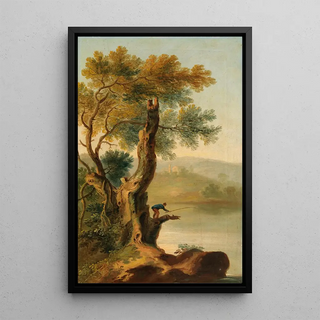 George Barret - A Landscape with a Man Fishing.webp