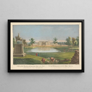 George Bickham the Elder - A View of the House from the Equestrian Statue in the Park of the Earl Temple at Stow in Buckinghamshire.webp